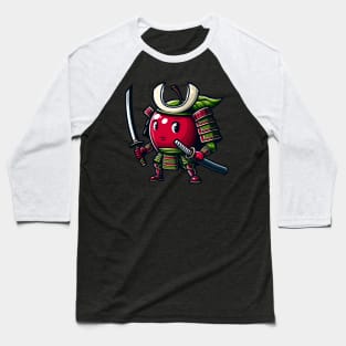 Apple the Samurai Warrior Baseball T-Shirt